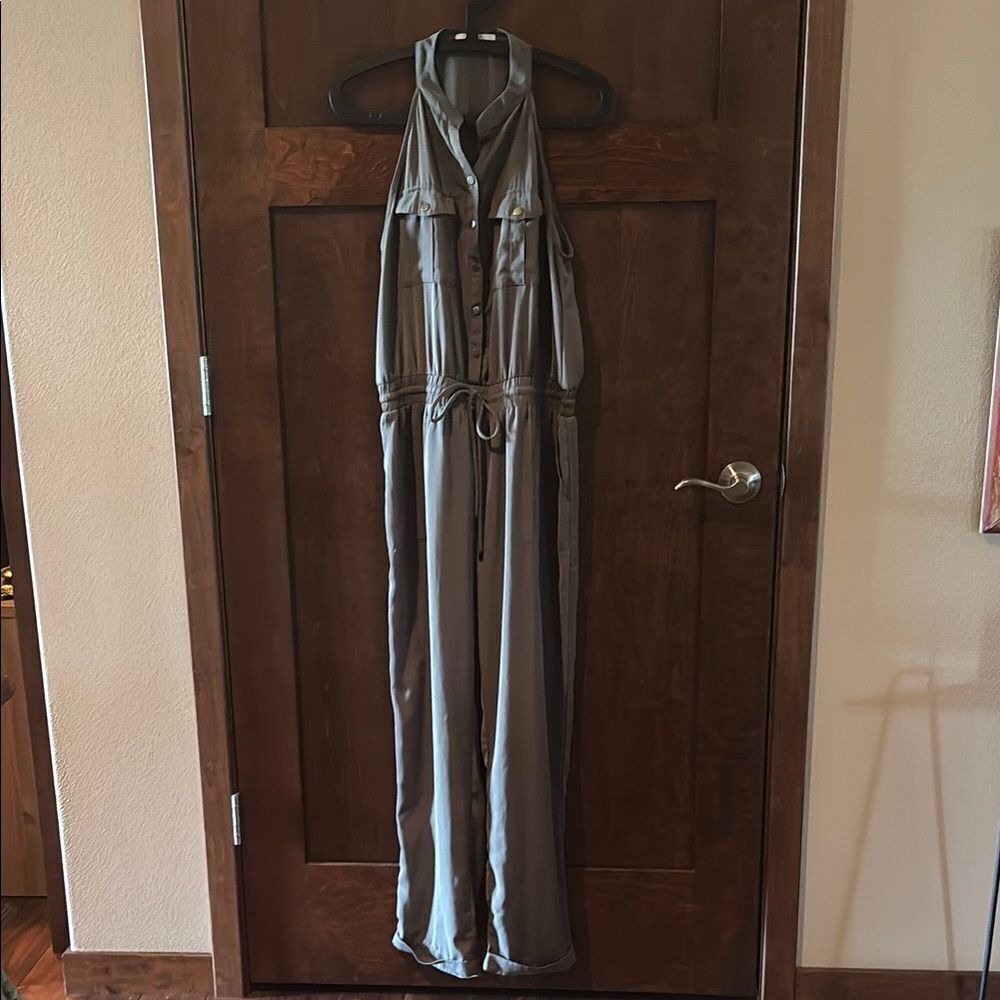 Stylish Olive Green Jumpsuit for Women - Large